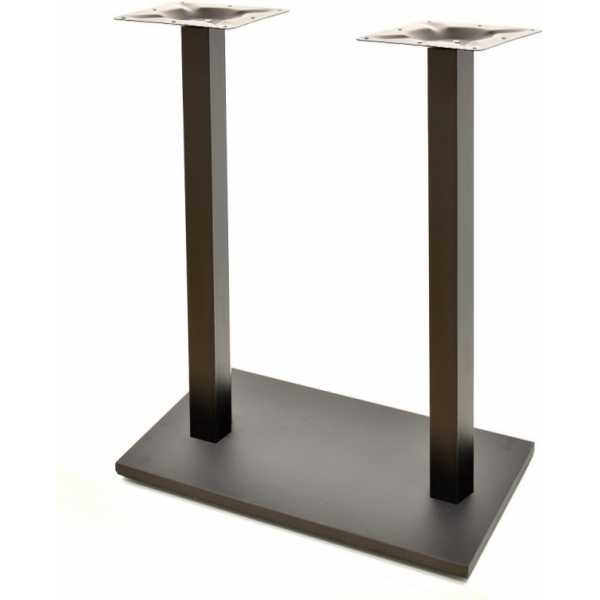 base de mesa beverly alta rectangular tubo cuadrado negra base de 70 x 40 cms altura 115 cms