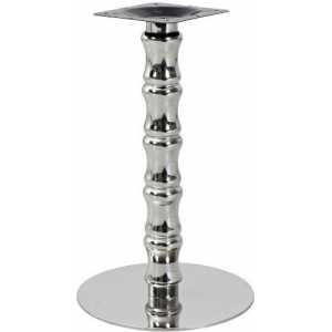 base de mesa karnak acero inoxidable acabado espejo base 45 cms diametro altura 72 cms