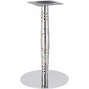 base de mesa luxor acero inoxidable acabado espejo base 45 cms diametro altura 72 cms