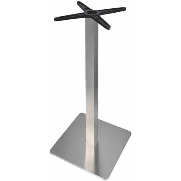 base de mesa rhin alta acero inoxidable base de 45 x 45 cms altura 110 cms pulido satinado