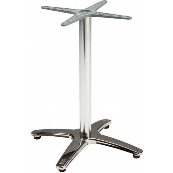 base de mesa roma 4 brazos inoxidable y aluminio