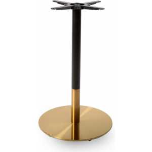 base de mesa versalles dorada y negra 43 cms de diametro altura 72 cms