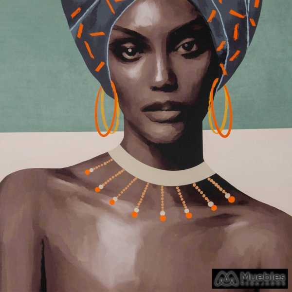 Cuadro impresion africana lienzo 80 x 4 x 120 cm 2
