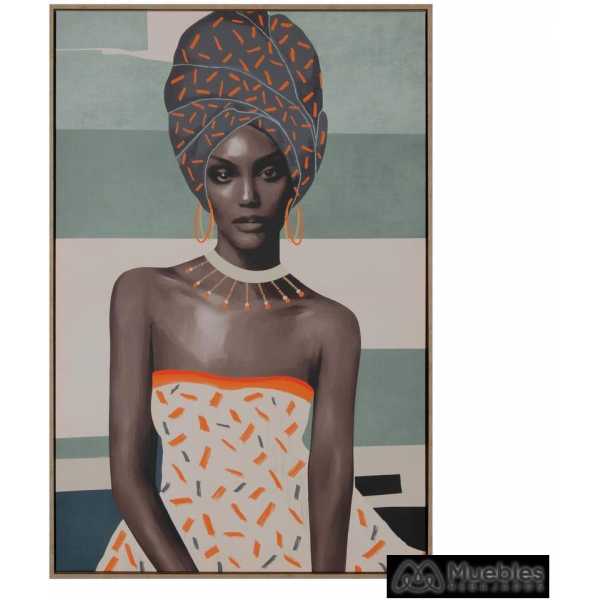 Cuadro impresion africana lienzo 80 x 4 x 120 cm