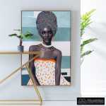 cuadro impresion africana lienzo 80 x 4 x 120 cm 9