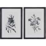 cuadro impresion flores 2 m negro blanco 24 x 2 x 34 cm