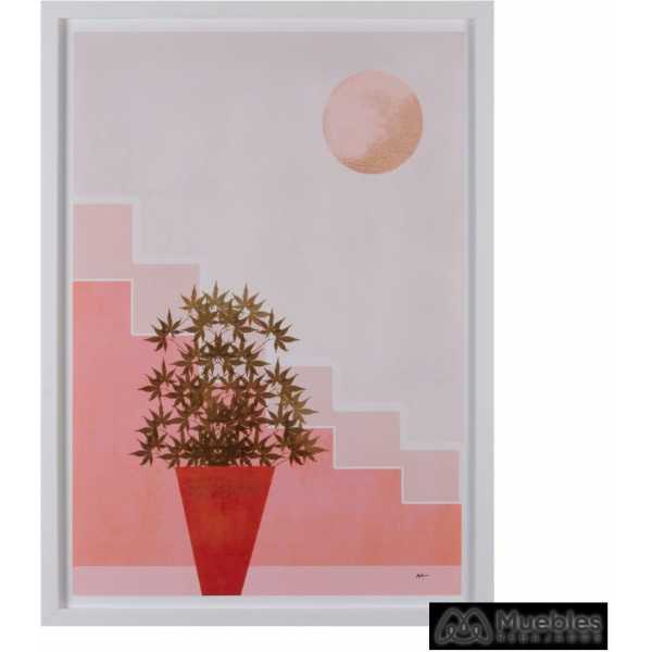 cuadro impresion planta 2 m blanco rosa 50 x 2 x 70 cm 3
