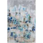 cuadro pintura abstracto 2 m blanco azul 80 x 350 x 120 cm 3