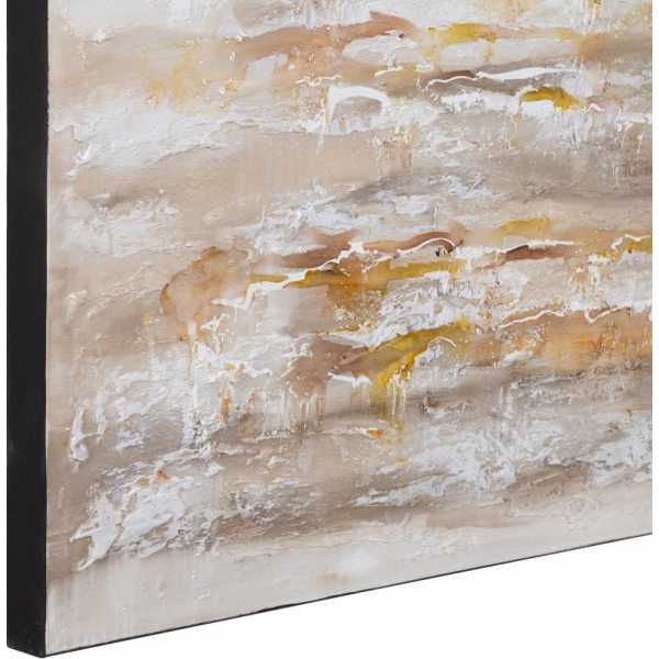 Cuadro pintura abstracto ocre lienzo 150 x 350 x 80 cm 4