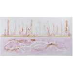 cuadro pintura abstracto rosa lienzo 80 x 350 x 150 cm