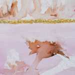 cuadro pintura abstracto rosa lienzo 80 x 350 x 150 cm 3