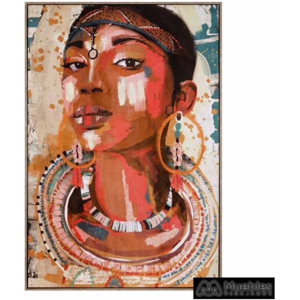 Cuadro pintura africana lienzo 83 x 123 cm 8