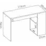 escritorio con estante y 1 cajon