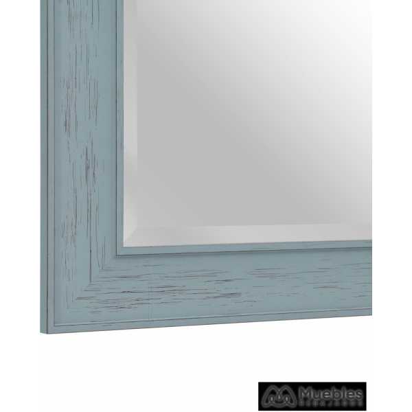 Espejo azul madera decoracion 56 x 2 x 126 cm 4