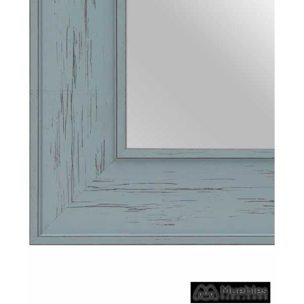 Espejo azul madera decoracion 66 x 2 x 86 cm 5