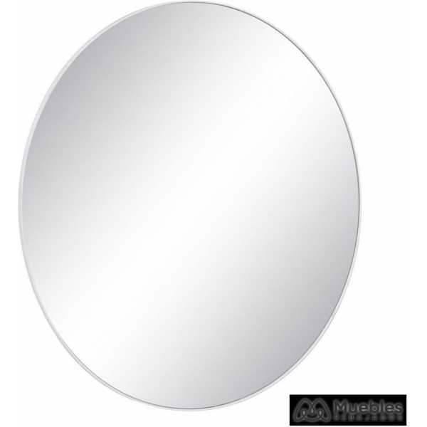 Espejo blanco metal cristal decoracion 116 x 150 x 116 cm 2