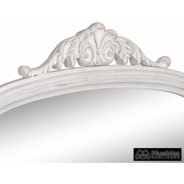 Espejo blanco rozado cristal madera 103 x 5 x 108 cm 7