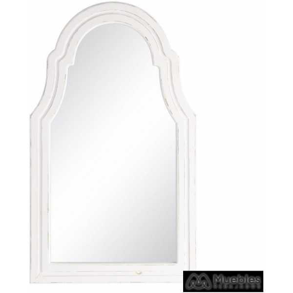 Espejo blanco rozado decoracion 63 x 3 x 110 cm