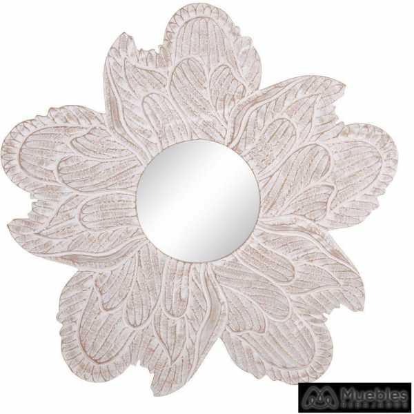 Espejo blanco rozado dm decoracion 80 x 175 x 80 cm 2
