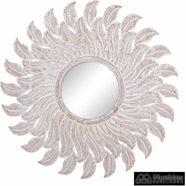 Espejo blanco rozado dm decoracion 80 x 175 x 80 cm