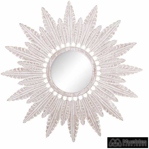 Espejo blanco rozado dm decoracion 90 x 175 x 90 cm