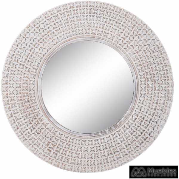 Espejo blanco rozado dm decoracion 90 x 250 x 90 cm