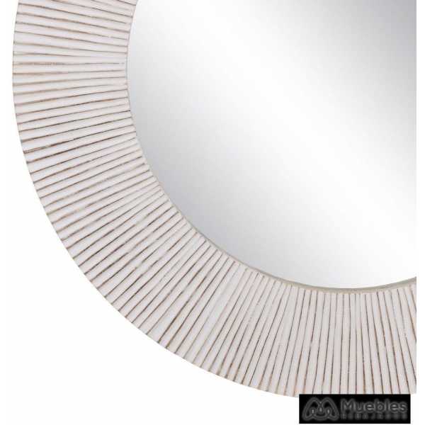 Espejo blanco rozado madera de mango 76 x 250 x 76 cm 3