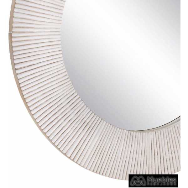 Espejo blanco rozado madera de mango 76 x 250 x 76 cm 4