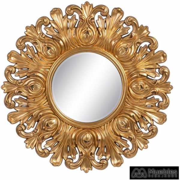 Espejo dorado cristal pu decoracion 108 x 350 x 108 cm