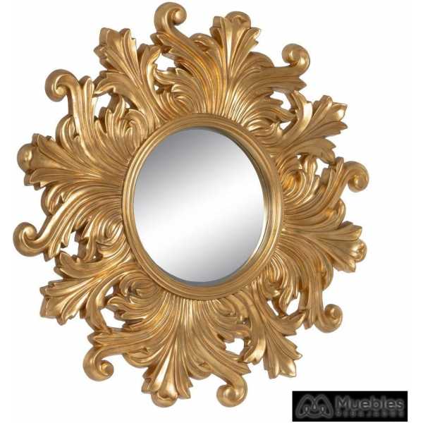 Espejo dorado cristal pu decoracion 114 x 450 x 114 cm 2