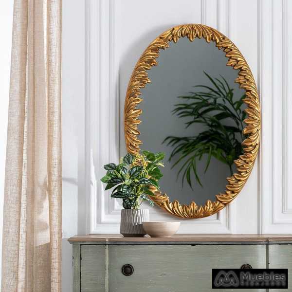 Espejo dorado cristal pu decoracion 57 x 350 x 81 cm 7