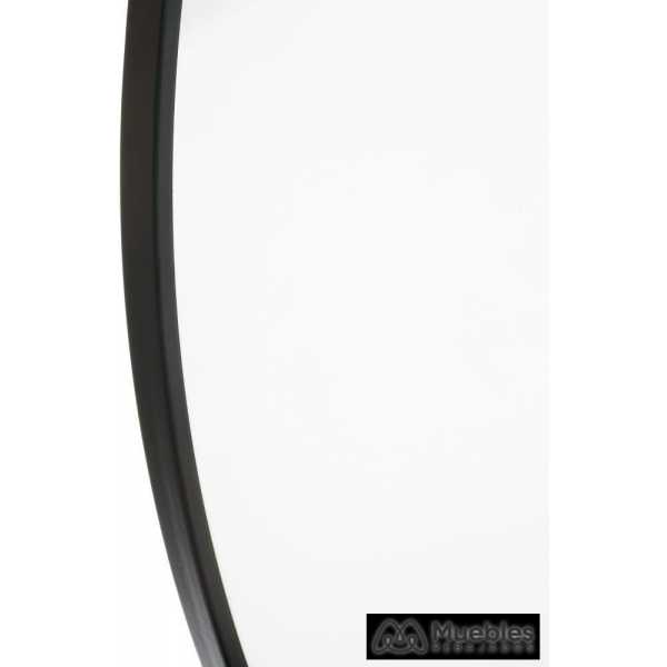 Espejo estante negro metal cristal 120 x 10 x 70 cm 3