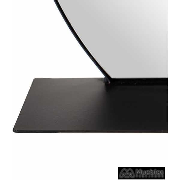Espejo estante negro metal decoracion 60 x 12 x 50 cm 5