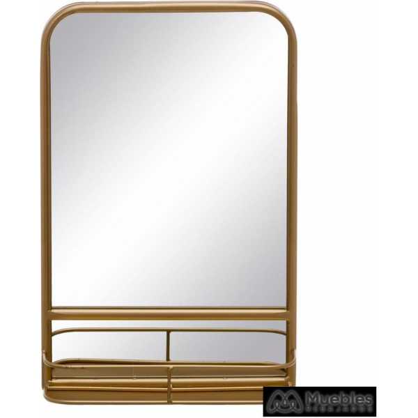 Espejo estante oro metal decoracion 31 x 950 x 47 cm