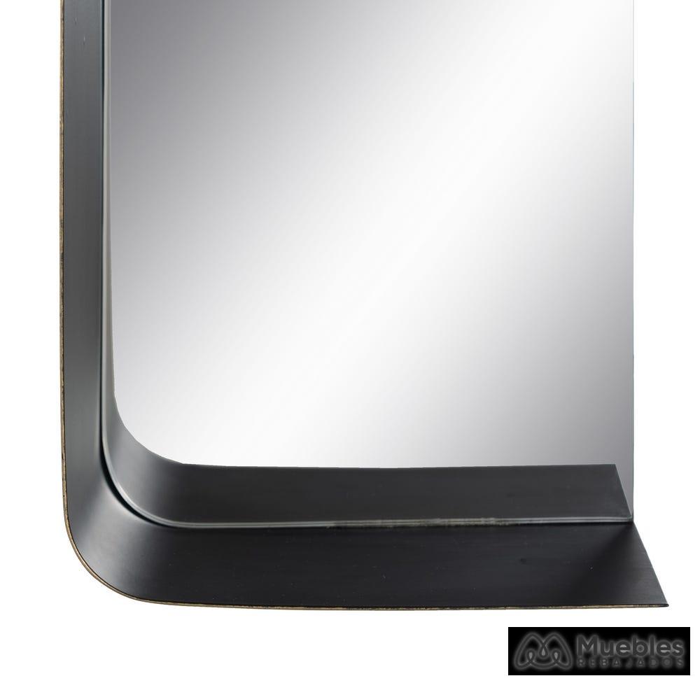 espejo estante oro negro metal 20 x 12 x 50 cm 6