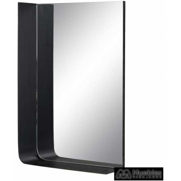 espejo estante oro negro metal 40 x 12 x 60 cm 3