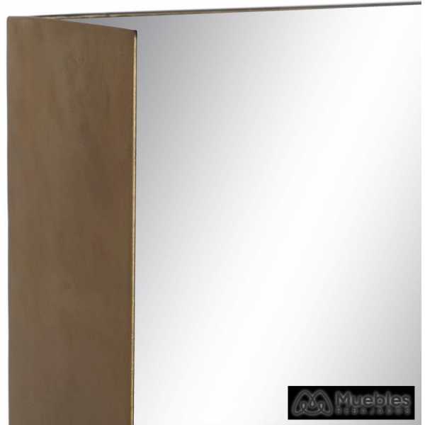 Espejo estante oro negro metal 40 x 12 x 60 cm 4