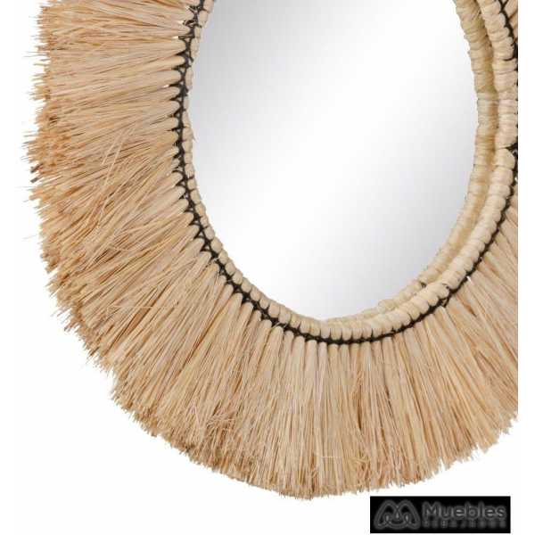 espejo fibra natural decoracion 109 x 49 cm 3