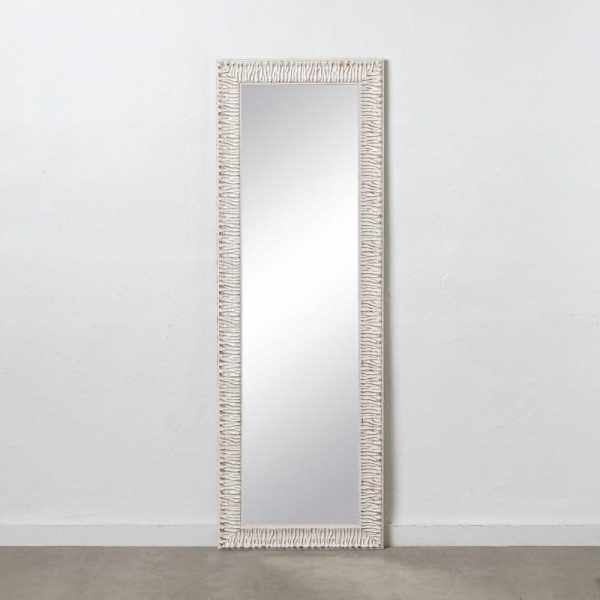 Espejo gravado blanco decoracion 53 x 2 x 154 cm