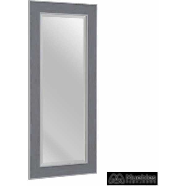 Espejo gris blanco madera decoracion 56 x 2 x 126 cm 2