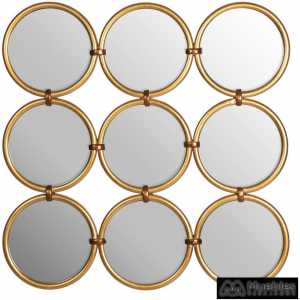 espejo multiple oro metal decoracion 7150 x 250 x 7150 cm
