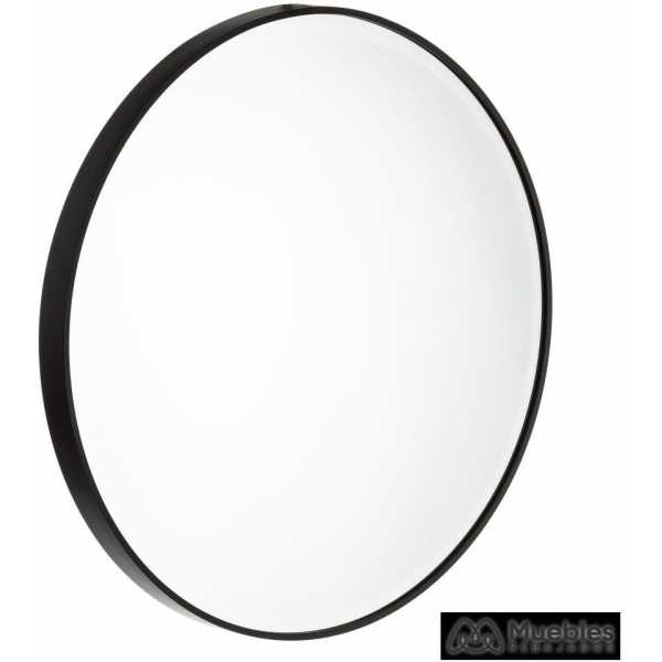 Espejo negro aluminio cristal 100 x 4 x 100 cm