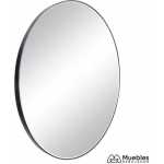 espejo negro aluminio cristal 120 x 4 x 120 cm 2