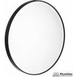 espejo negro aluminio cristal 80 x 4 x 80 cm
