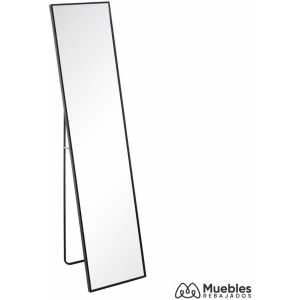 espejo negro aluminio cristal decoracion 35 x 250 x 151 cm