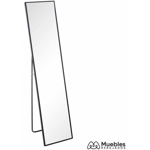 Espejo negro aluminio cristal decoracion 35 x 250 x 151 cm