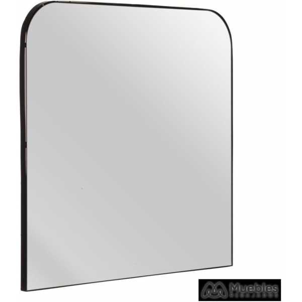 espejo negro metal cristal decoracion 75 x 2 x 70 cm 2