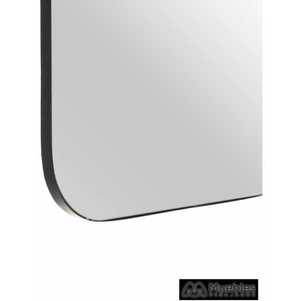 Espejo negro metal cristal decoracion 80 x 2 x 55 cm 3