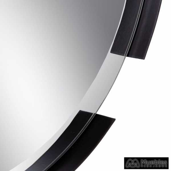 Espejo negro metal decoracion 41 x 3 x 41 cm 5
