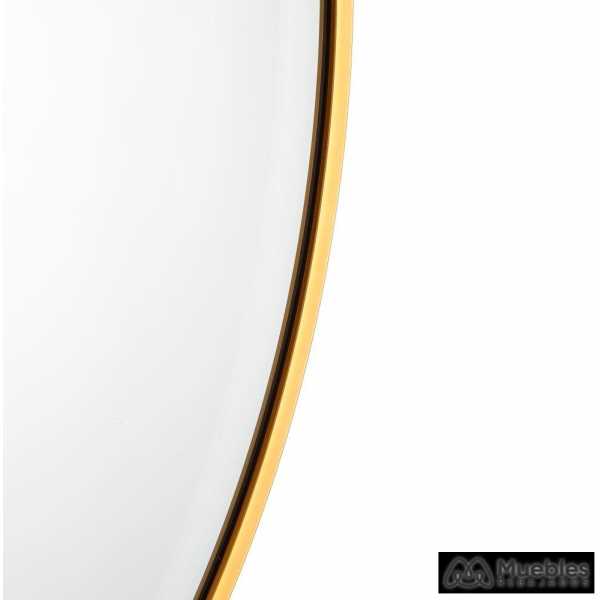 Espejo oro aluminio cristal decoracion 100 x 4 x 100 cm 4